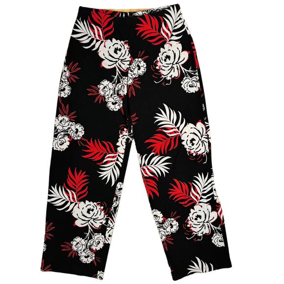 Alfani (S) Wide-Leg Tropical Beach Pants Stretch Pull-On - Picture 4 of 8